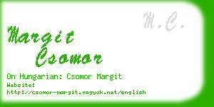 margit csomor business card